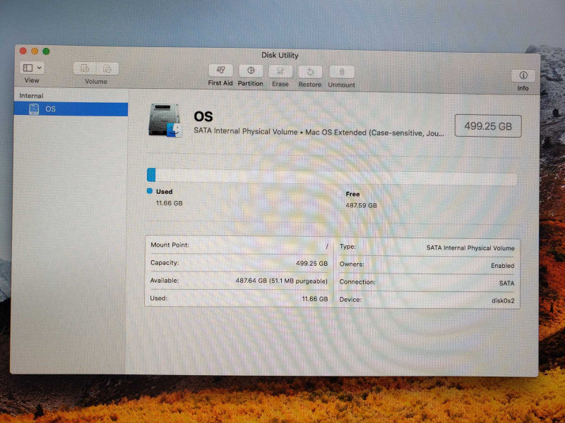Apple Mac Mini M2011 i5@2.5GHz 4GB DDR3 HD 6630M 500G HDD [