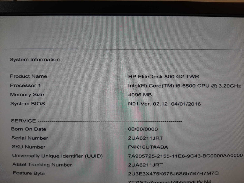HP EliteDesk 800 G2 i5-6500 3.2Ghz 4GB DDR4 ~