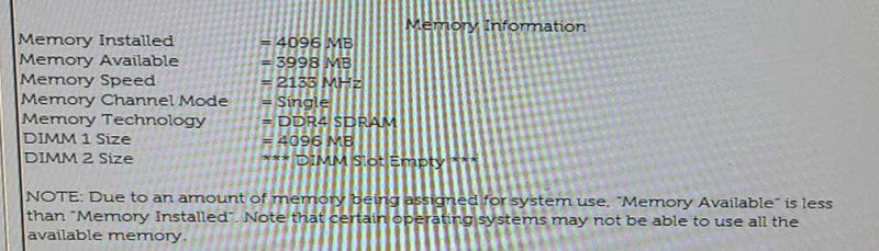 Dell OptiPlex 3050 i5-6500 3.2GHz 4GB DDR4 RAM NO OS NO HDD $