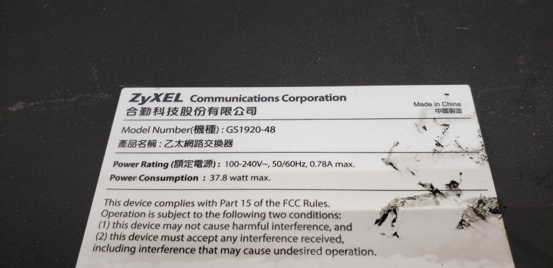 Zyxel GS1920-48 Gigabit Managed Ethernet Switch +6 Expansion Slots #