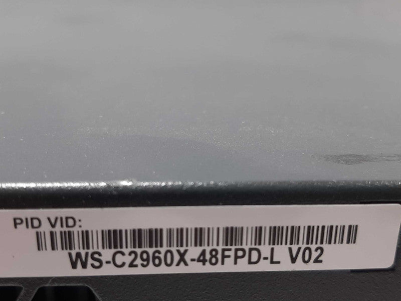 Cisco WS-C2960X-48FPD-L 48 POE+ GE+2 10G SFP+, LAN BASE (740W) FCTY RESET ~