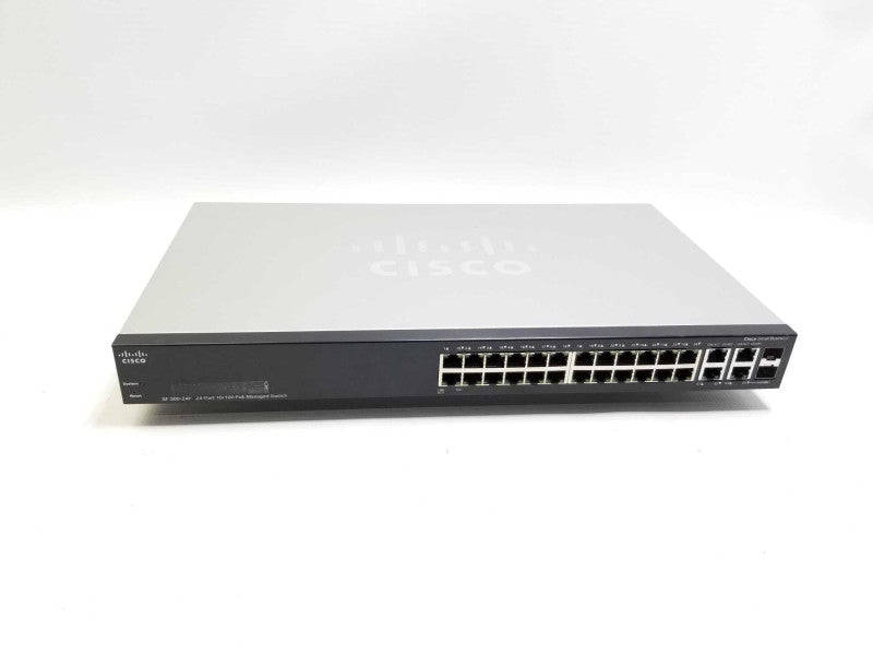 Cisco SF300-24P 24-Port 10/100 Managed Switch With POE, FACTORY RESET ~