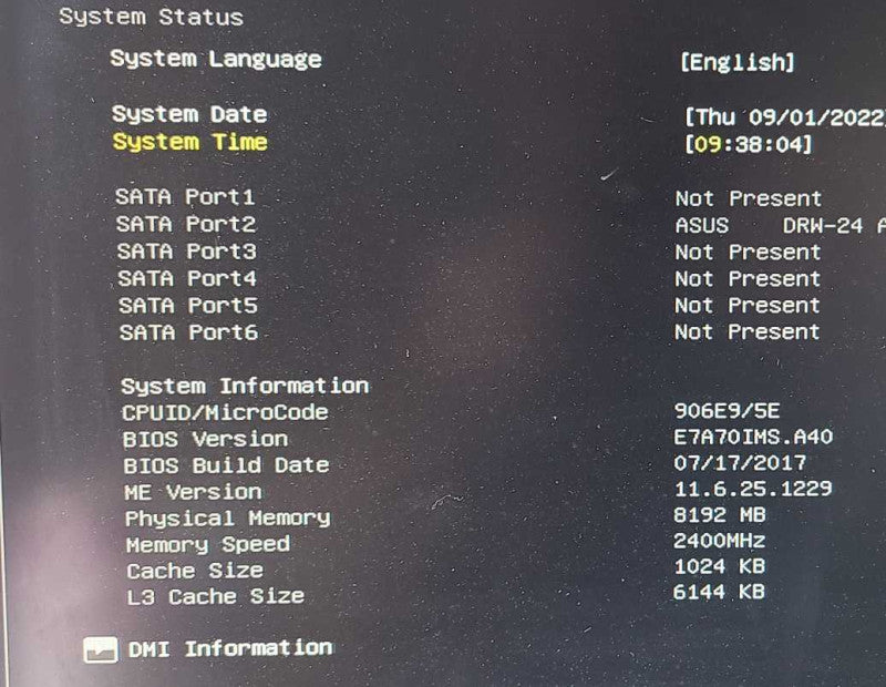 Custom PC MSI B250M PRO-VDH MS-7A70 i5-7400 3GHz 8GB RAM NO OS NO HDD $