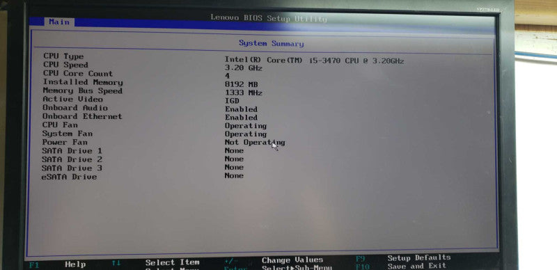 lenovo thinkcenter M92P i5-3470 @ 3.20ghz / 8gb ram / no HDDs #