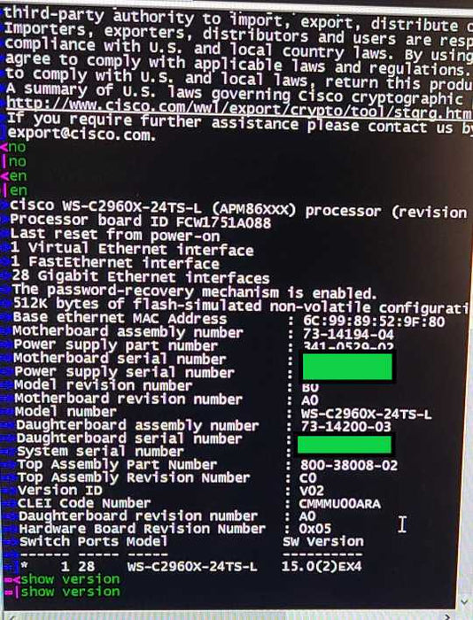 Cisco Catalyst WS-C2960X-24TS-L V02 24-Port Gigabit Ethernet $