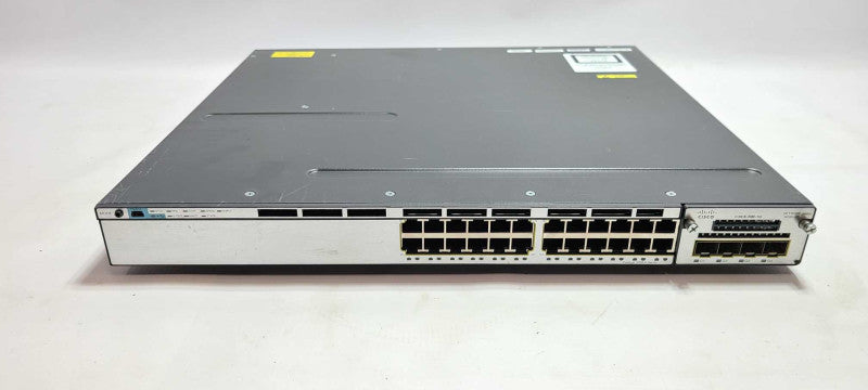WS-C3750X-24T-S V03 24-Port Gigabit Network Switch W/ C3KX-NM-10G Module 1xPSU 4x SFP$