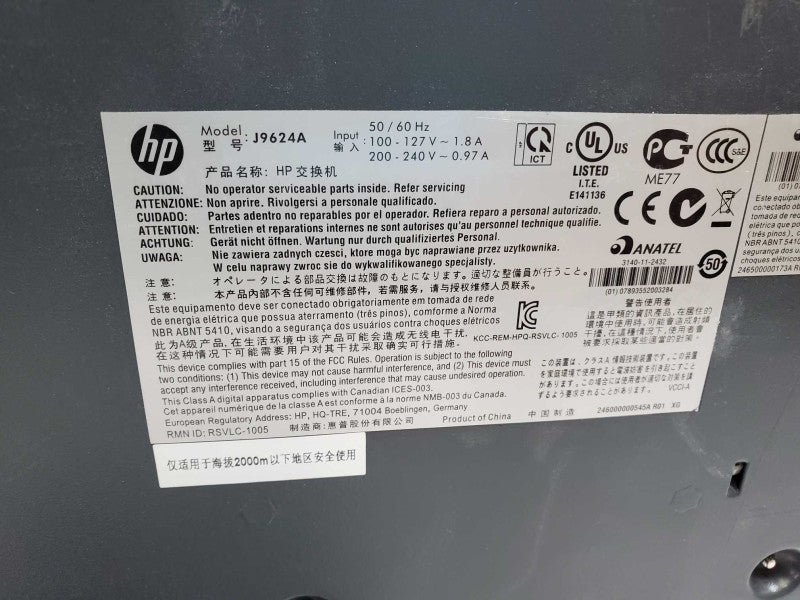 HP 2620-24 PPoE+ Switch J9624A  Managed Ethernet Switch )