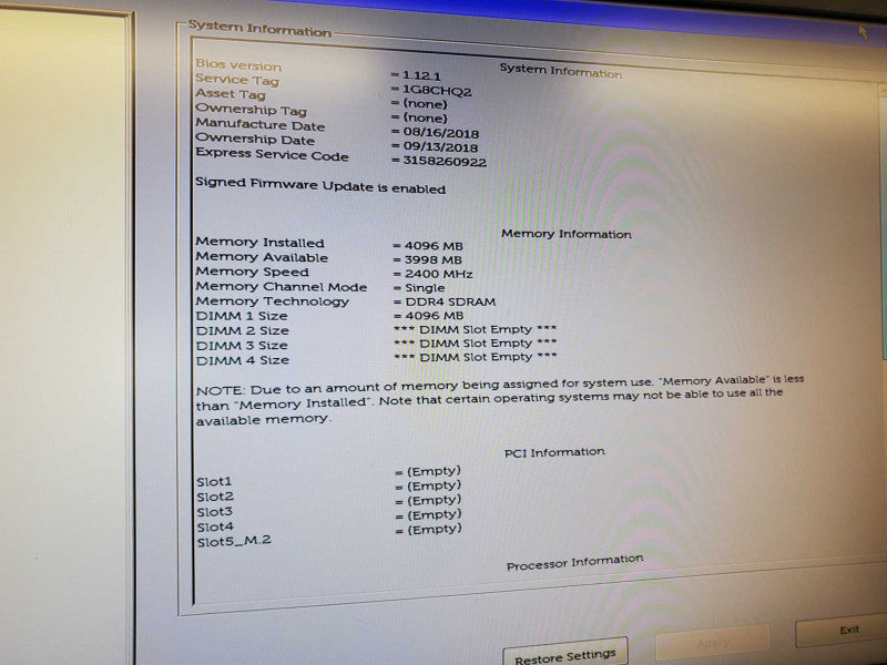 Dell OptiPlex 3050 MT Desktop i5-7500 @ 3.40GHz 4GB RAM No HDD (