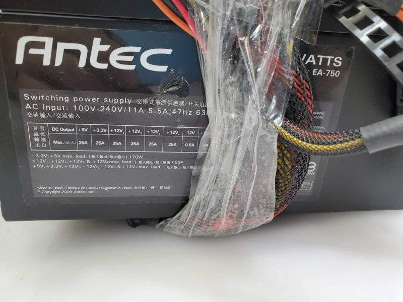 ANTEC EA-750 SWITCHING POWER SUPPLY AC INPUT 100V-240V 11A-5.5A )