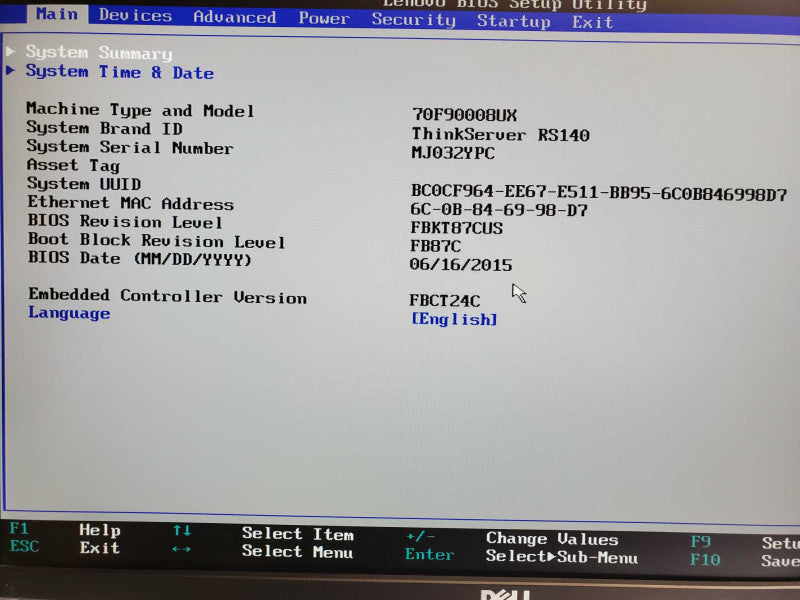 Lenovo ThinkServer RS140, Xeon E3-1225v3 3.2GHz, 8GB, No HDD, Read _