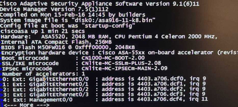 Cisco ASA 5520 Adaptive Security Appliance ASA 5520 V08 VPN Plus License $