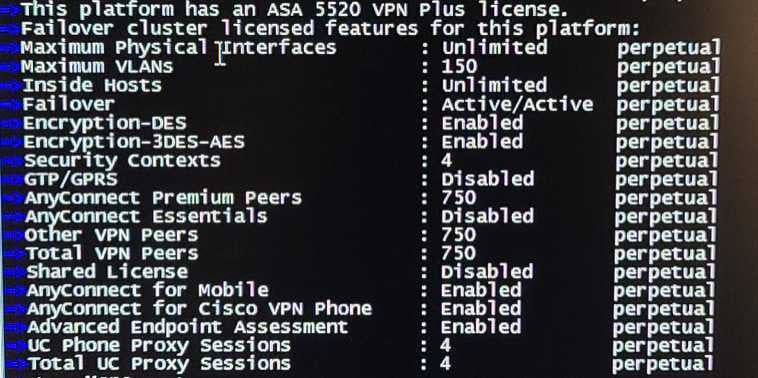 Cisco ASA 5520 Adaptive Security Appliance ASA 5520 V08 VPN Plus License $