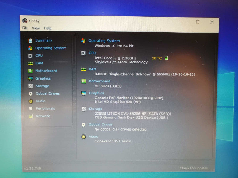 HP EliteBook 840 G3 Core i5-6200U @ 2.3 GHz 8GB Ram 250GB SSD (