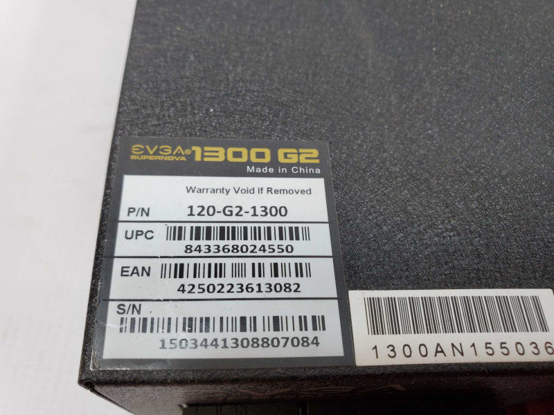 EVGA SuperNOVA 1300 G2 1300W Gold Power Supply w/Cables (