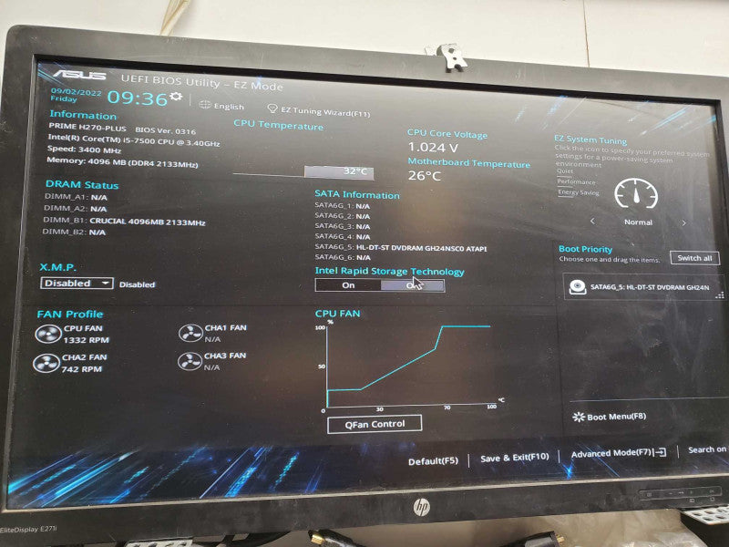 Custom Asus Prime H270-PLUS Core i5-7500 @3.4GHz, 4GB DDR4  )