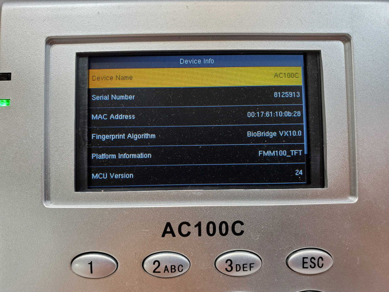 Fingertec AC100C Multimedia Color Fingerprint Series Time Clock (