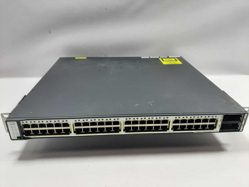 Cisco WS-C3750E-48PD-S 48-Port Gigabit PoE 3750E Switch, FACTORY RESET ~