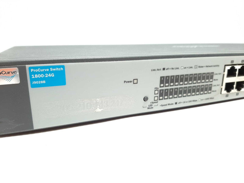 HP ProCurve 1800-24G J9028B 24 Port 10/100/1000 Gigabit Ethernet Switch +
