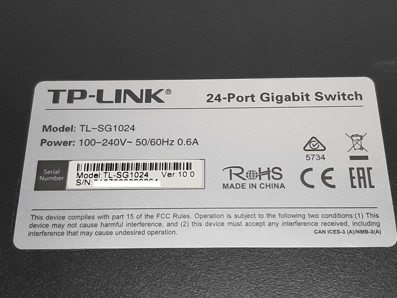 TP-Link TL-SG1024 24-Port Gigabit Ethernet Switch +