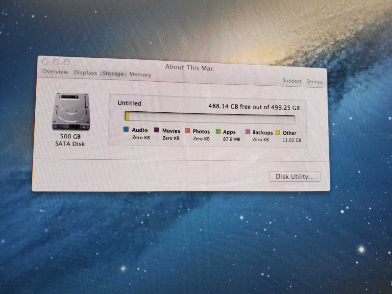 Apple Mac Mini L.2012 A1347 i5-3210M @2.5GHz 4GB RAM 500GB HDD HD 4000   )