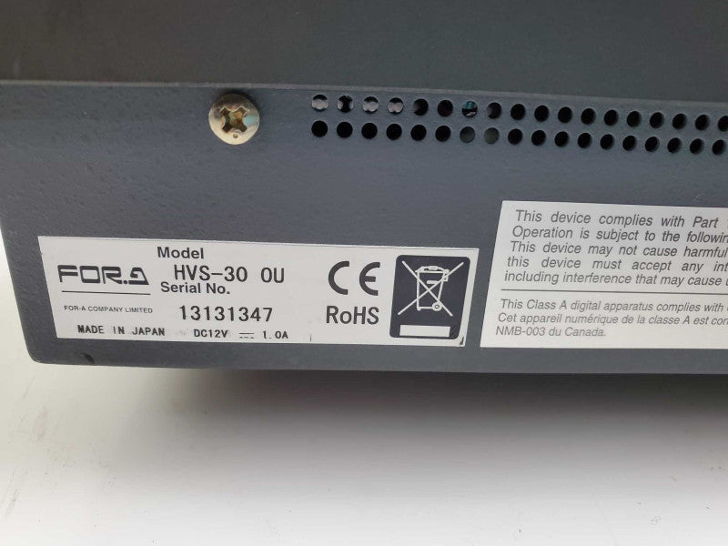 For.A Hanabi HVS-30 OU Digital Video Switcher )