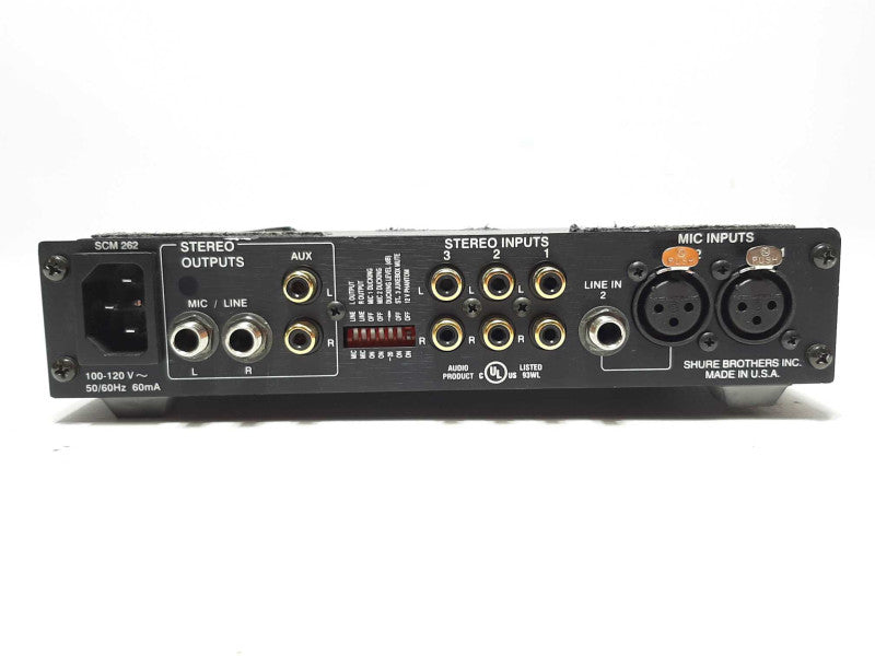 Shure SCM262 Stereo Microphone Mixer +