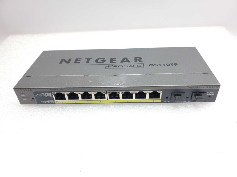 Netgear Prosafe 8 port Gigabit smart switch with POE and Fiber Uplink GS110TP _