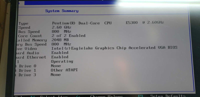 Lenovo thinkCenter Pentium Duo E5300 @ 2.60ghz / 2gb ram #