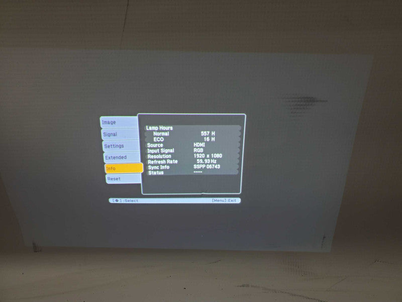 Epson EX71 H310A WXGA Conference Room Projector HDMI 557H used _ tested )