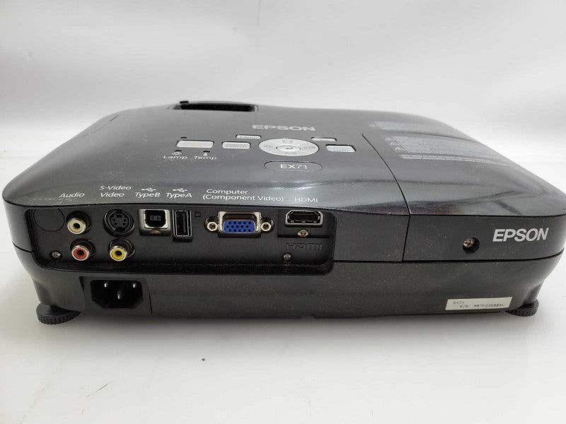 Epson EX71 H310A WXGA Conference Room Projector HDMI 557H used _ tested )