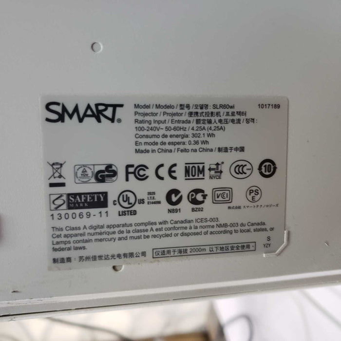 SMART SLR60wi Projector / HDMI / see notes #