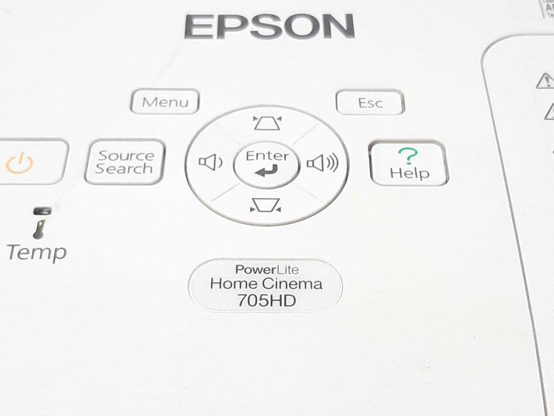 EPSON PowerLite Home Cinema 705HD 1080p Projector HDMI/VGA/S-Video 2202 L.H. +