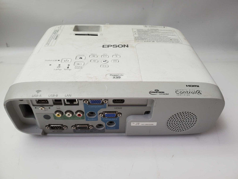 Epson PowerLite X39 H855A XGA Conference Room Projector 3332H used )