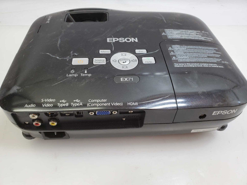 Epson EX71 WXGA Conference Room Projector 1923H used )