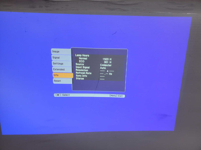Epson EX71 WXGA Conference Room Projector 1923H used )