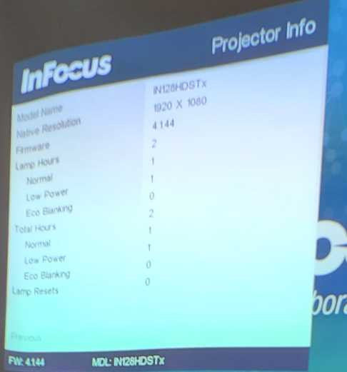 InFocus IN128HDx Projector 4,000 Lumens 1920x1080 2 Hrs Lamp (