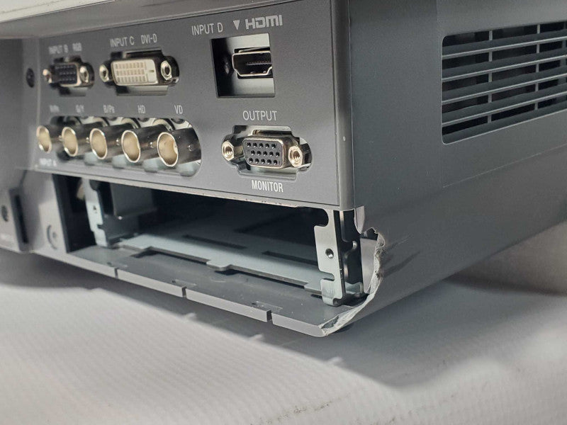 SONY VPL-FH500 WUXGA PROJECTOR ONLY 346H lamp timer, missing Lens Cover, Read _