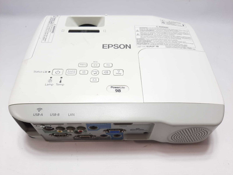 Epson PowerLite 98 1080p Projector w/ HDMI 507 Lamp Hours +