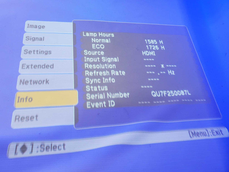 Epson BrightLink 485Wi H452A 3LCD Ultra Short Throw Projector HDMI w/ 1585 Hrs (