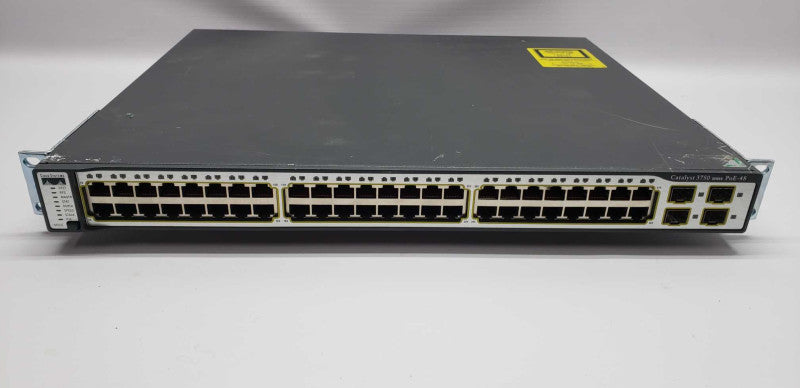CISCO Catalyst 3750 series PoE 48x port switches WS-C3750-48PS-S V05  #