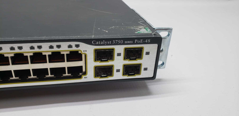 CISCO Catalyst 3750 series PoE 48x port switches WS-C3750-48PS-S V05  #