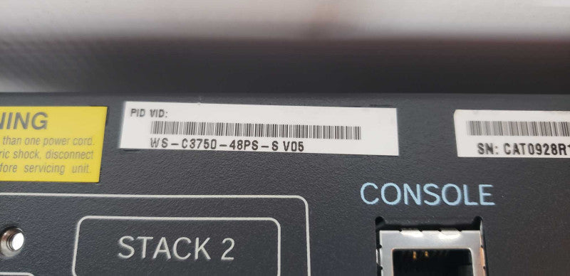 CISCO Catalyst 3750 series PoE 48x port switches WS-C3750-48PS-S V05  #