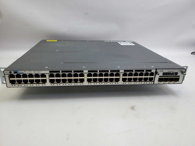 Cisco Catalyst WS-C3750X-48PF-S 48-Port Switch w/C3KX-NM-1G No PSU _ Reset  )