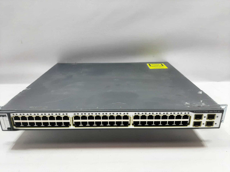 Cisco WS-C3750G-48PS-S 48 Port PoE 3750G Gigabit Switch, FACTORY RESET, ~