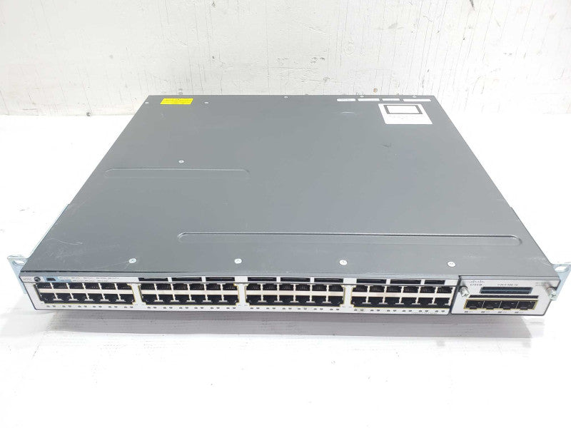 Cisco WS-C3750X-48T-S V02 PoE Gigabit Switch w/ C3KX-NM-1G Module |