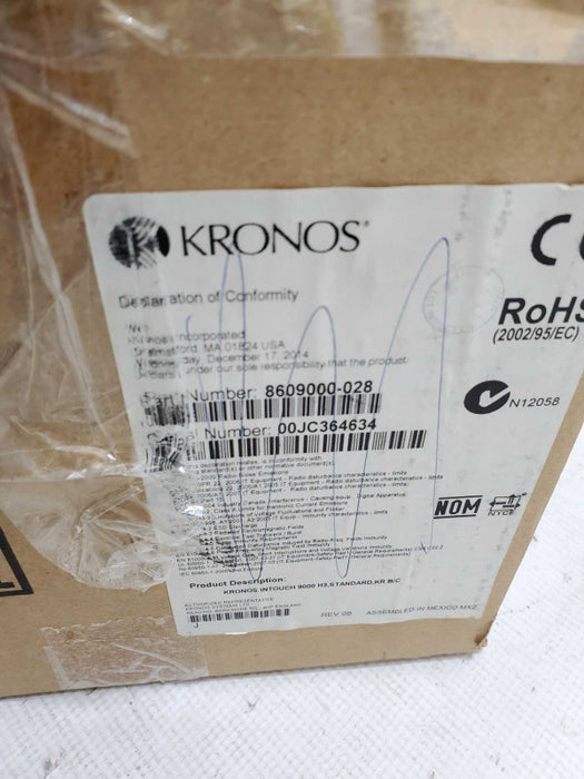 Kronos INTOUCH 9000 8609000-028 Touch Screen Timecard w/ Finger Scanner &PS-QT |