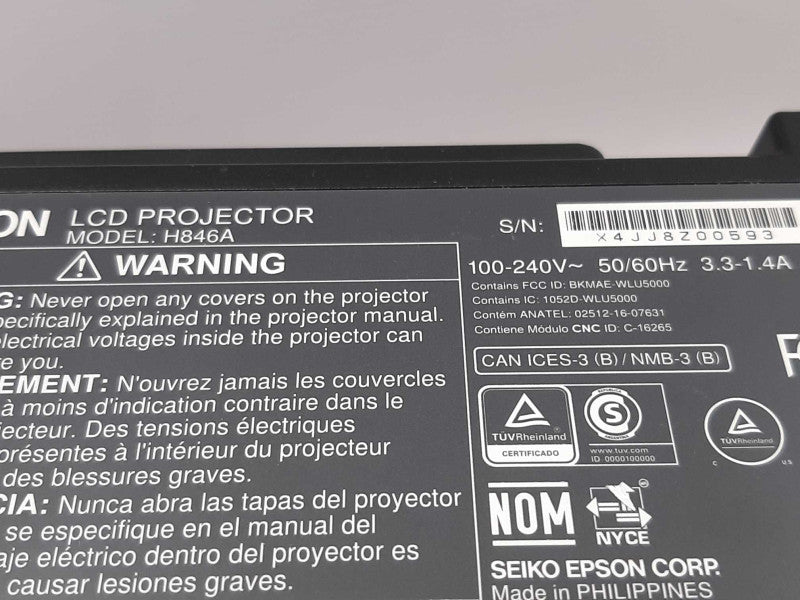 Epson EX9220 WUXGA 1080P HD Projector H846A w/ Lamp Runtime 10Hrs ~