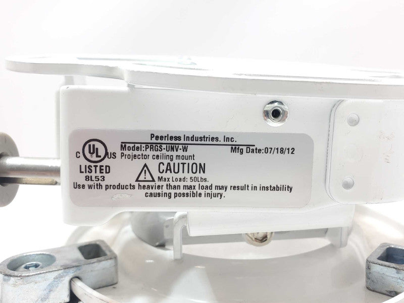 Peerless PRGS-UNV-W project mount Ceiling with 4x Screws, 50lbs capacity _