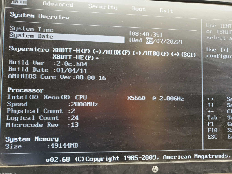 SUPERMICRO 827-14 6026TT-HTRF-SG007 2U 4 Node 2x X5660 @2.80GHz 48GB RAM )