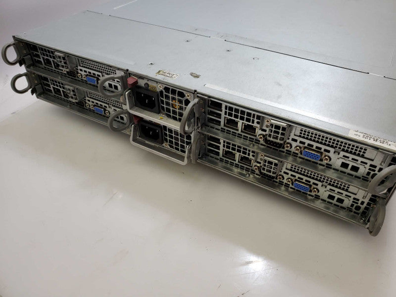 SUPERMICRO 827-14 6026TT-HTRF-SG007 2U 4 Node 2x X5660 @2.80GHz 48GB RAM )